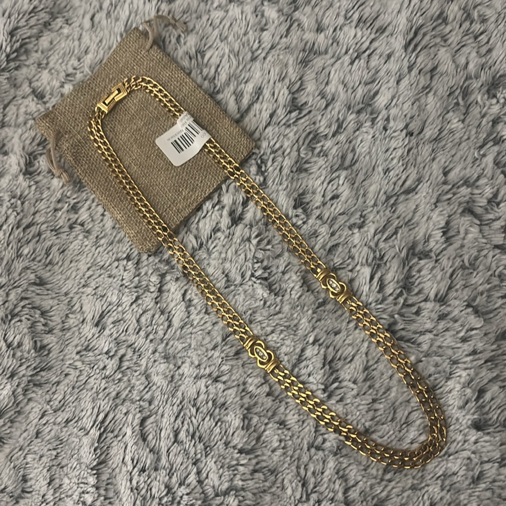 Nina Ricci Gold Necklace NWOT - Picture 6 of 7